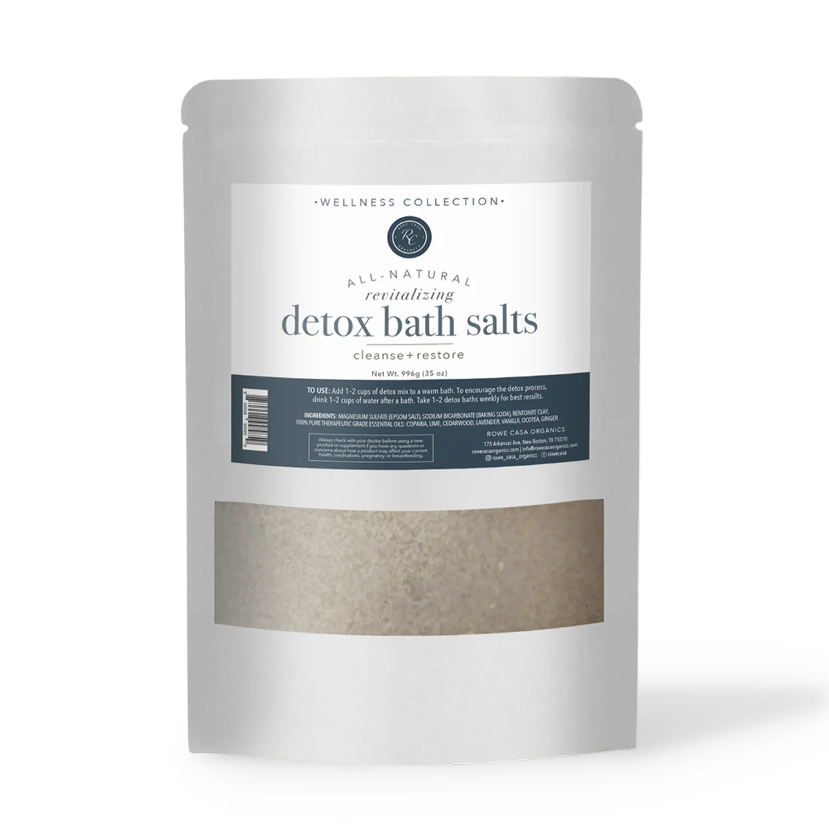 Rowe Casa Organics | Detox Bath Salts | 35 oz