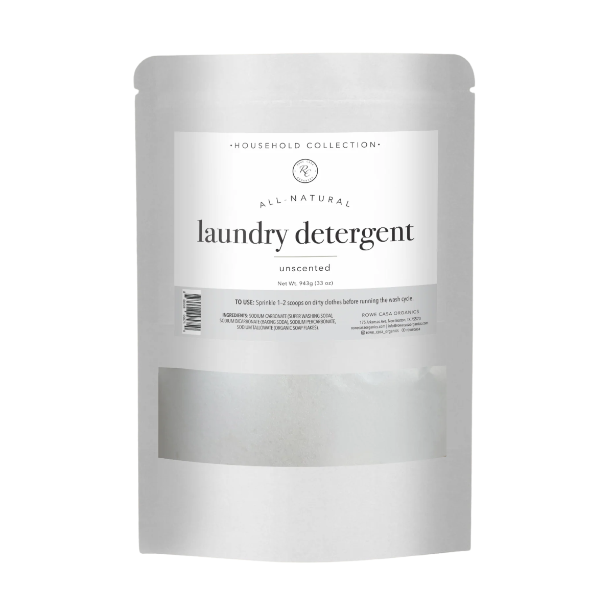 Rowe Casa Organics | Laundry Detergent, Unscented | 32 oz