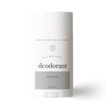 All-natural unscented deodorant stick scent on a white background