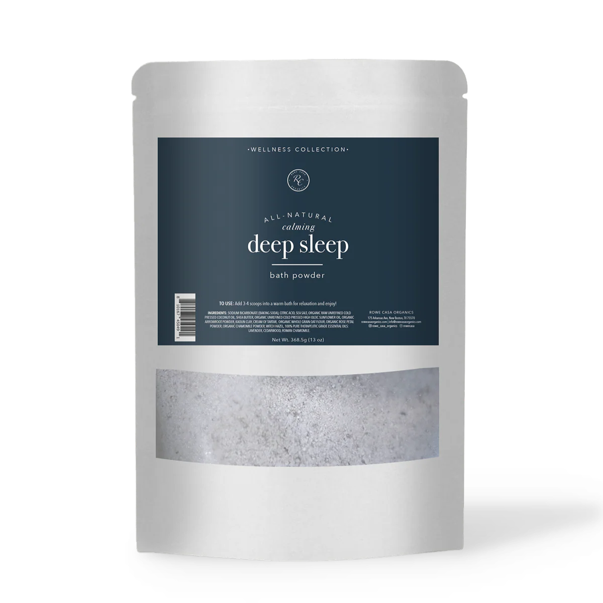 Rowe Casa Organics | Deep Sleep Bath Powder | 13 oz